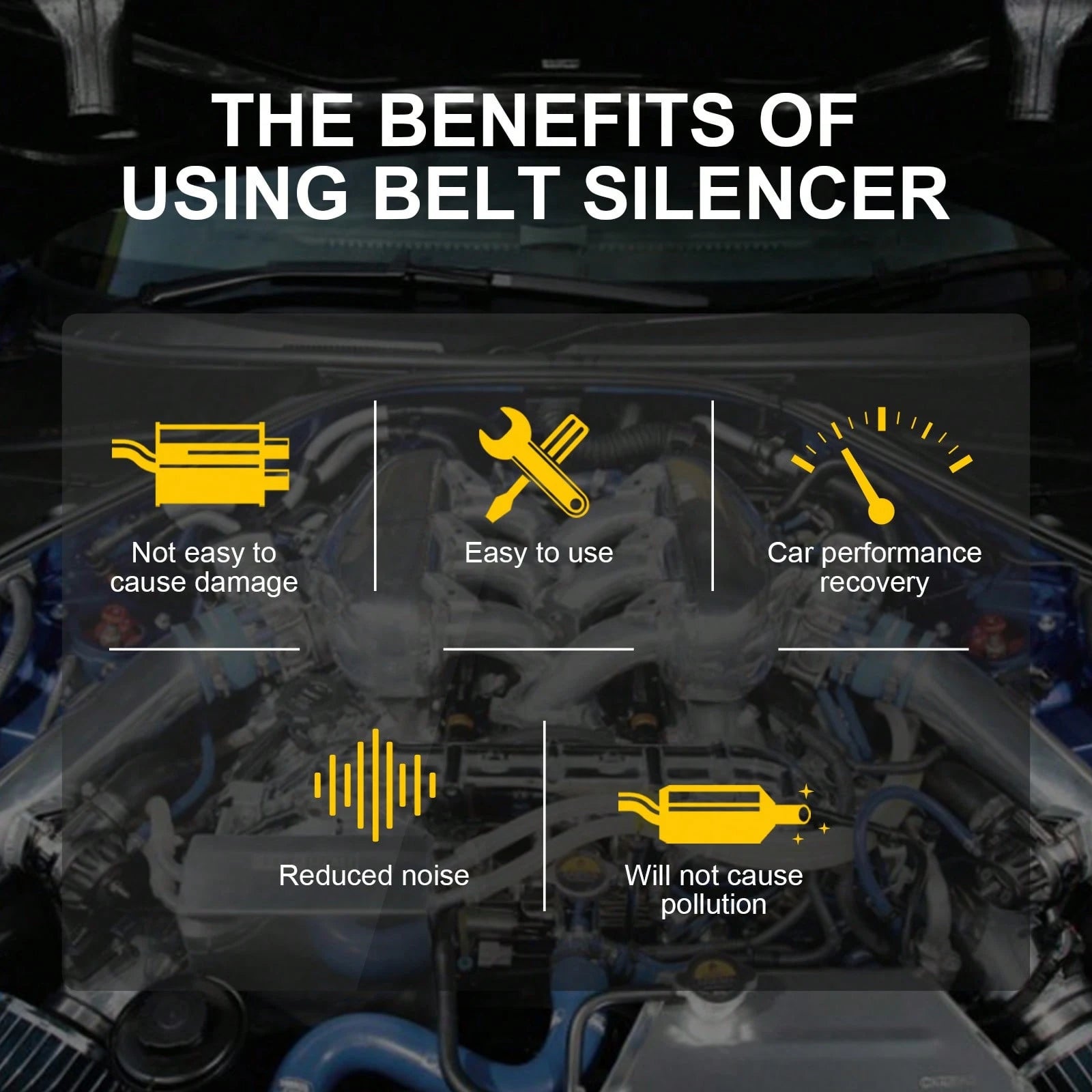 Homonth Car Engine Belt Noise Reducer, Car Engine Belt Noise Elimination And Maintenance Lubricant