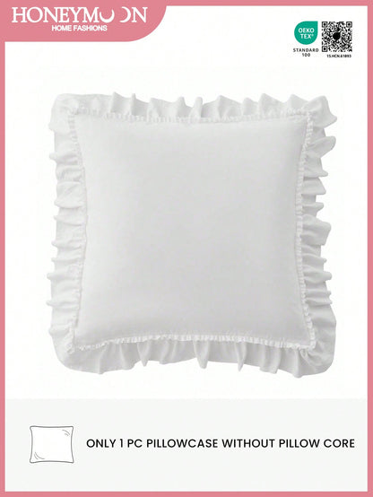 HONEYMOON 1pc Romantic French Style Lace Cushion Cover (Insert Not Included), Elegant Romantic Decorative Pillowcase, Suitable For Bedroom/Dorm/Sofa/Chaise Lounge, Gift For Lover, Friend, Machine Wash