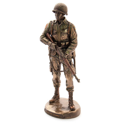 Cold Cast Resin Statue of World War II Army Airborne veteran