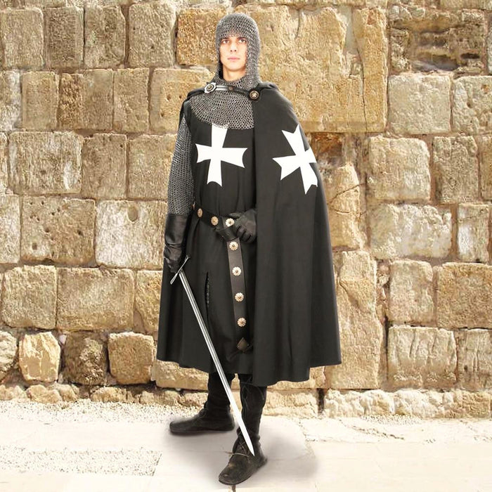 Hospitaller Knight Hooded Cape