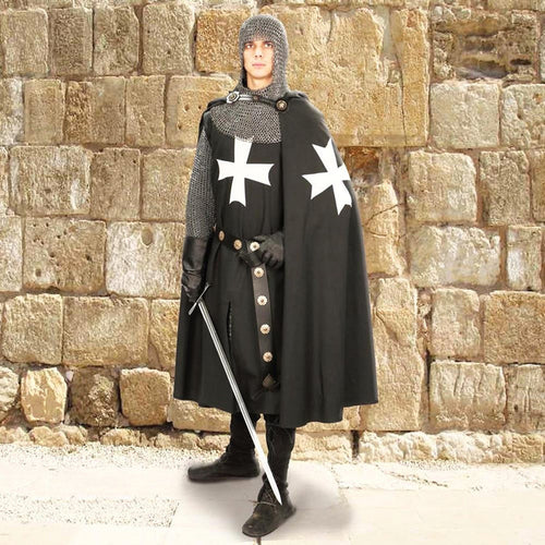 Hospitaller Knight Hooded Cape