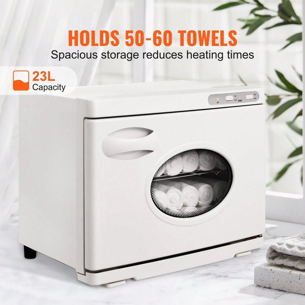 Hot Towel Warmer,23L Large Capacity Spa Hot Towel Warmers With See Through Window, 2 Stainless Steel Racks, Holds Up 50-60 Towels, 2-In-1 All-Round Heating For Facials, SPA, Massage, Salon