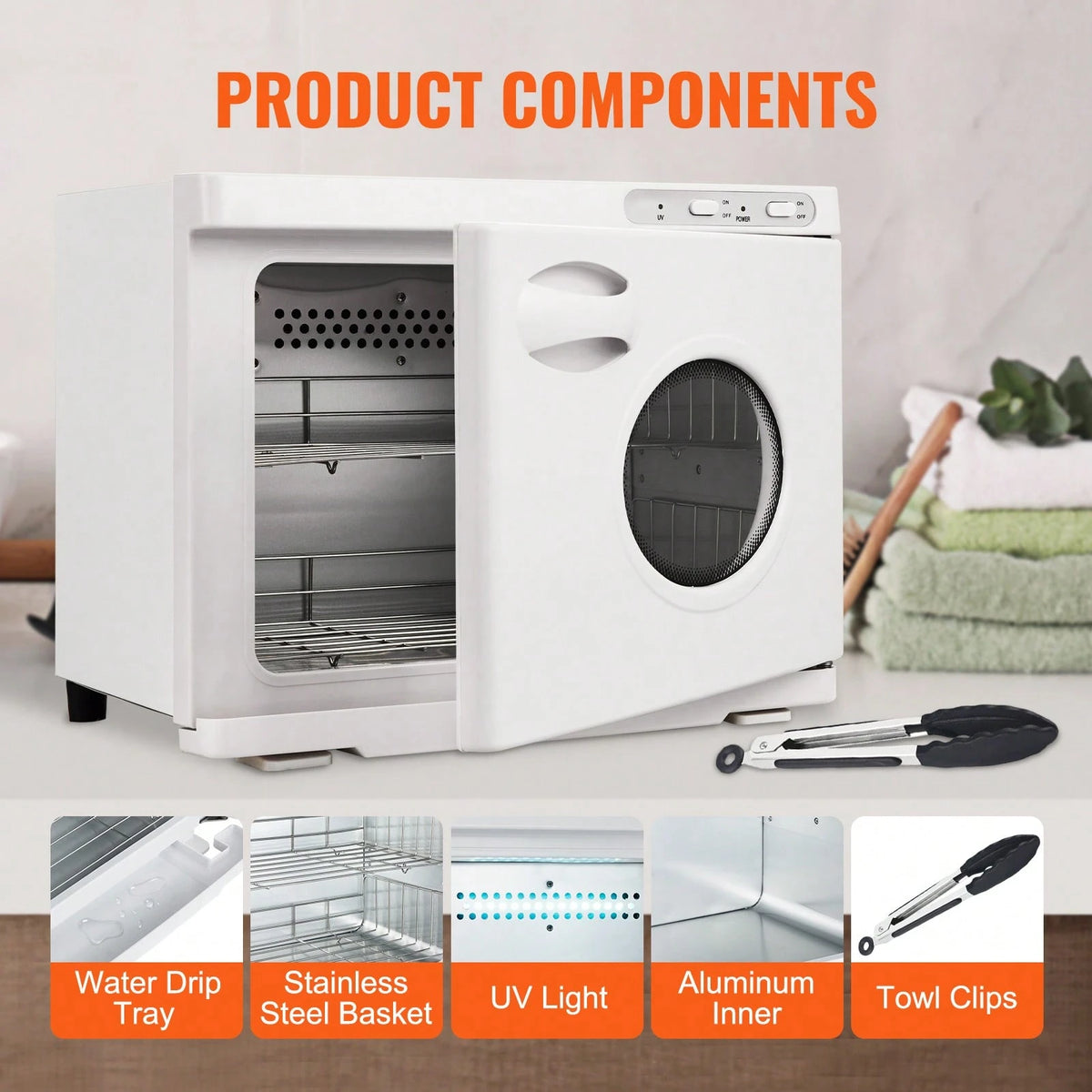 Hot Towel Warmer,23L Large Capacity Spa Hot Towel Warmers With See Through Window, 2 Stainless Steel Racks, Holds Up 50-60 Towels, 2-In-1 All-Round Heating For Facials, SPA, Massage, Salon