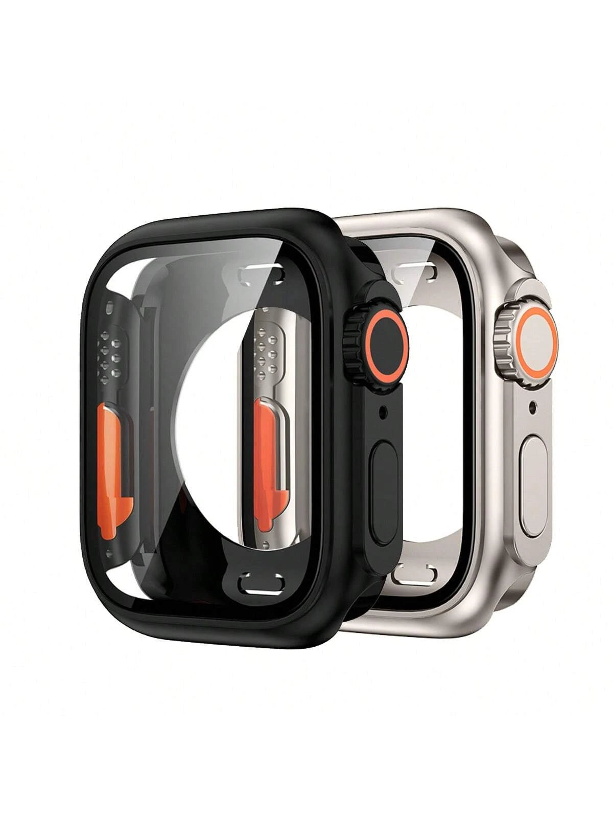 Huastonband Series 11/10/9/8/7/6/5/4/SE 45mm 41mm 44mm 40mm Screen Protector Case, Front And Back Cover Protective Shell