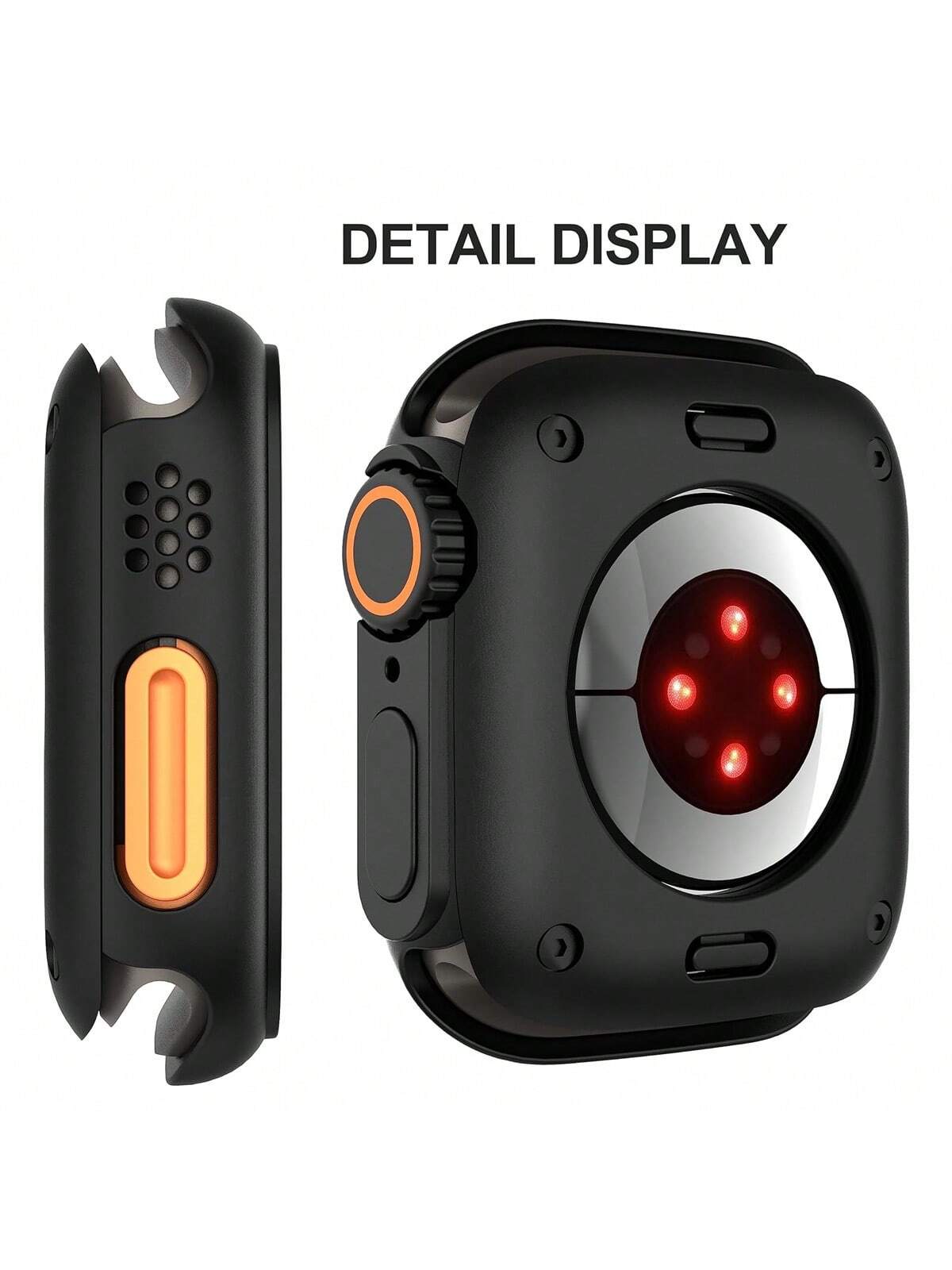 Huastonband Series 11/10/9/8/7/6/5/4/SE 45mm 41mm 44mm 40mm Screen Protector Case, Front And Back Cover Protective Shell