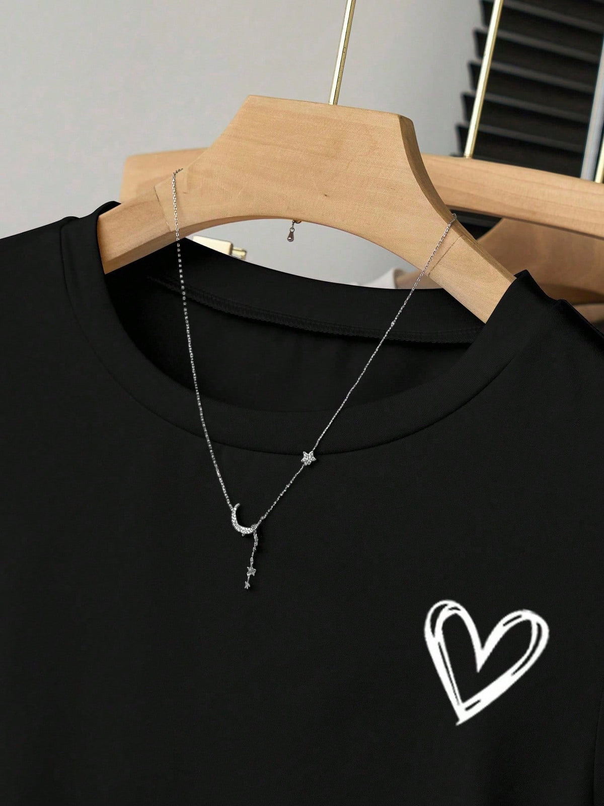 INAWLY Casual Fashion Versatile Simple Round Neck Short Sleeve Women T-Shirt