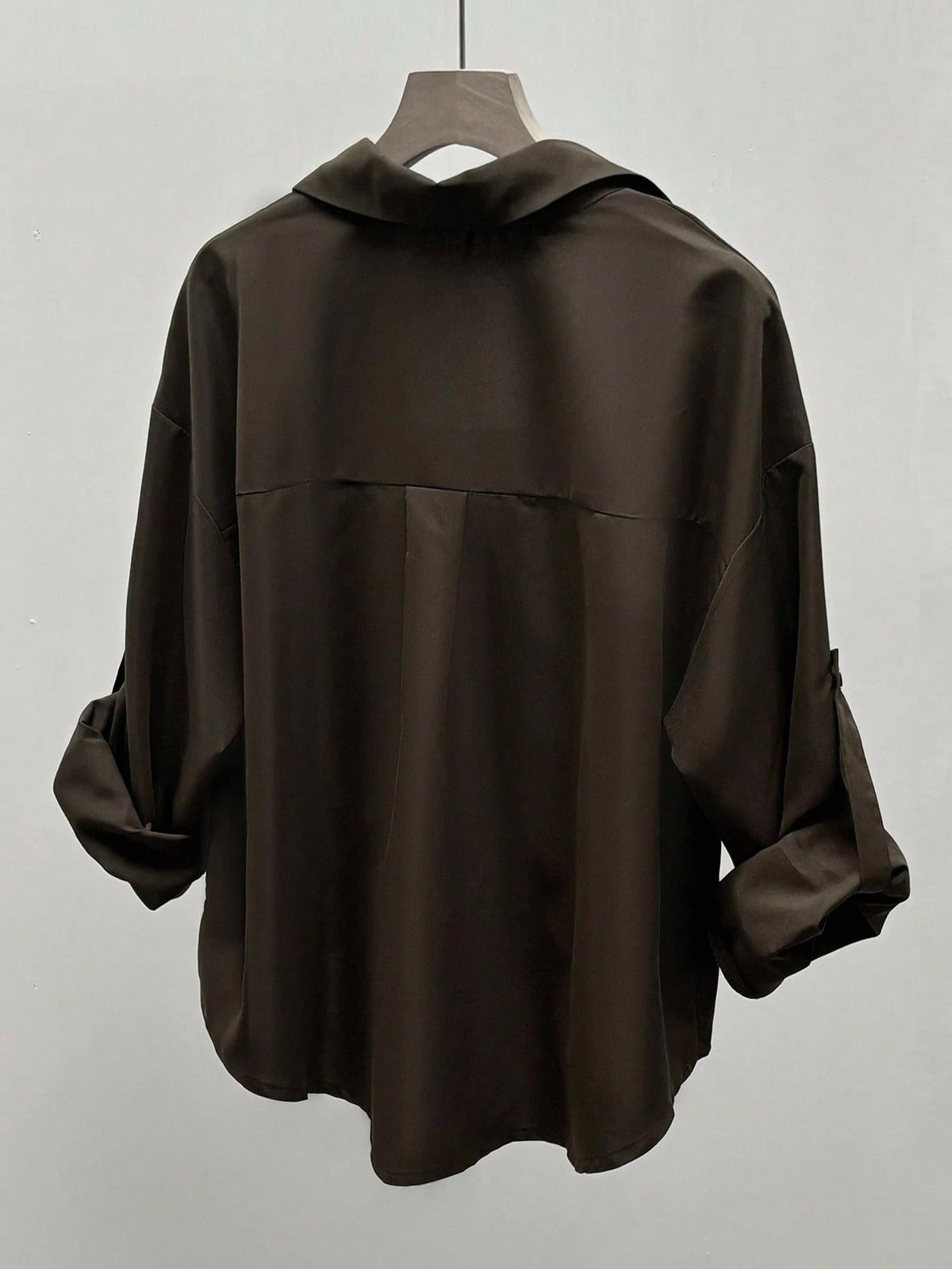 INAWLY Casual Turndown Collar Double Layer 2 In 1 Shirt Fall Cloth For Women