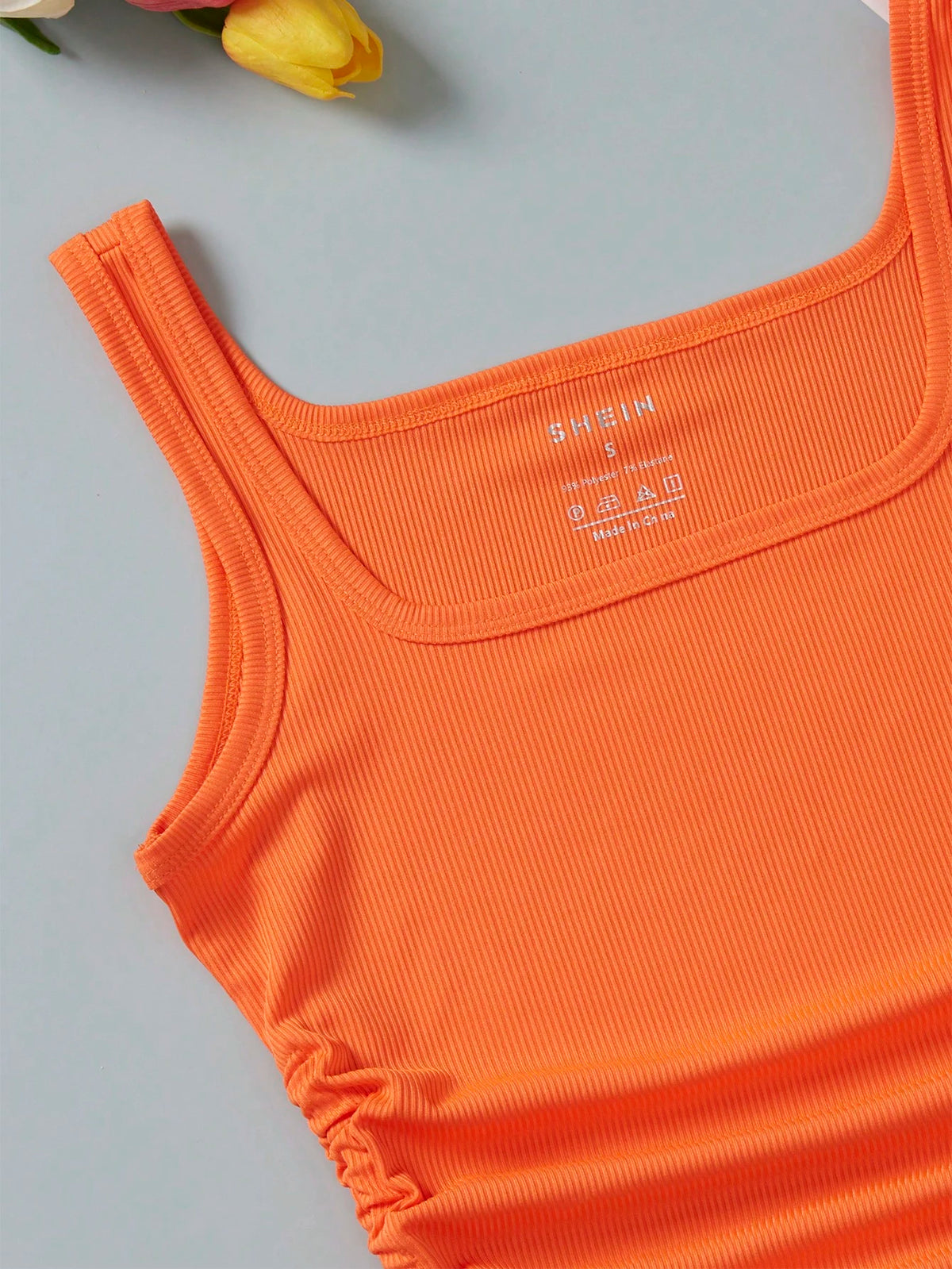 INAWLY Drawstring Side Crop Tank Top
