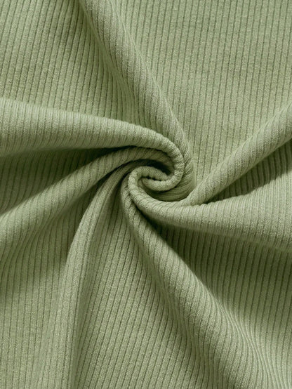 INAWLY French Style V-Neck Waist Cinched A-Line Knit Dress