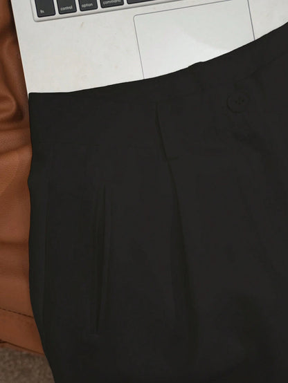 INAWLY White Loose High Waist Casual Shorts Women, Slimming Wide Leg Shorts