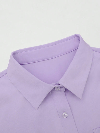 INAWLY Women's Casual Solid Color Long Sleeve Shirt Fall Cloth For Women