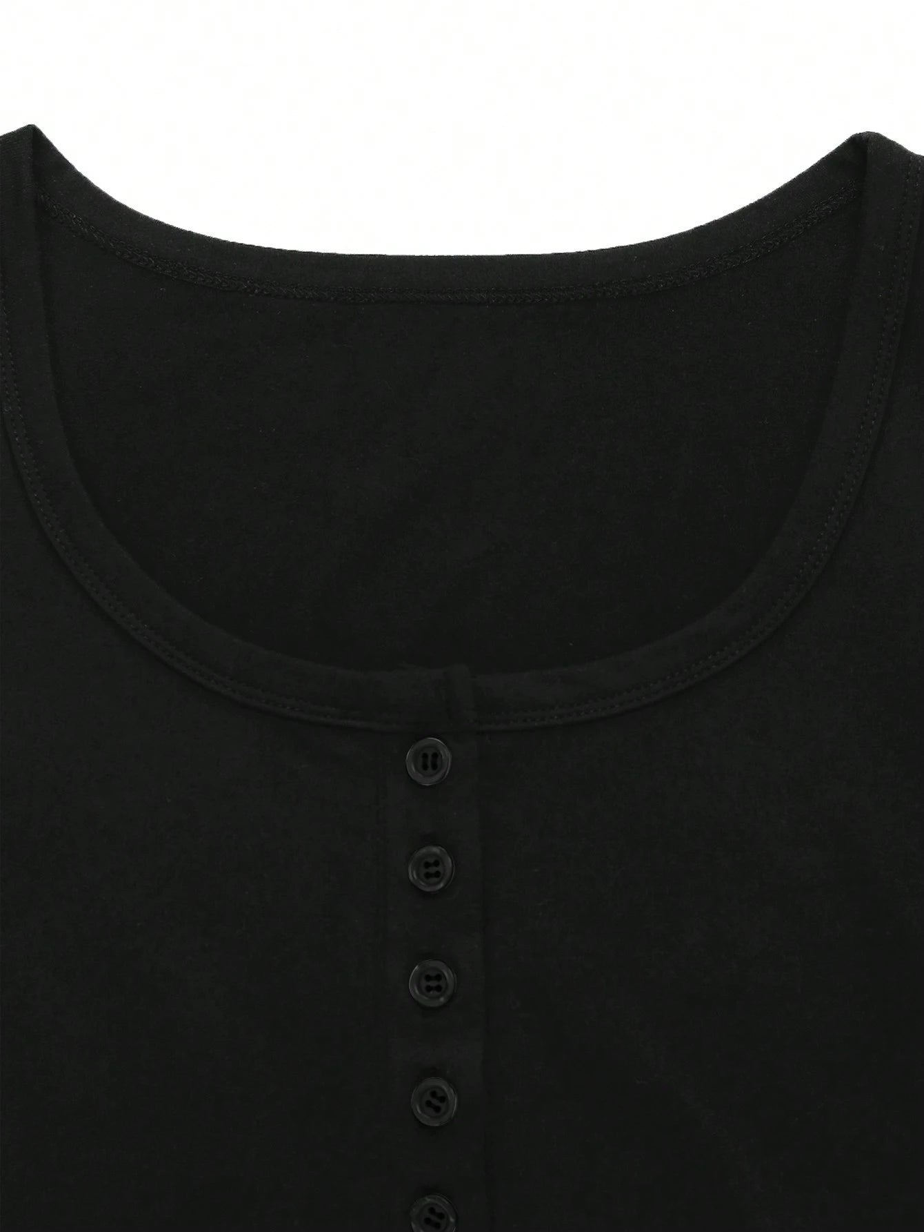 INAWLY Women Spring Autumn Casual Solid Color Black Long Sleeve T-Shirt Fall Cloth For Women