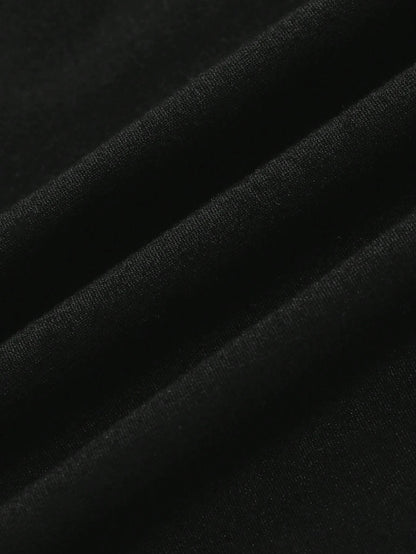 INAWLY Women Spring Autumn Casual Solid Color Black Long Sleeve T-Shirt Fall Cloth For Women