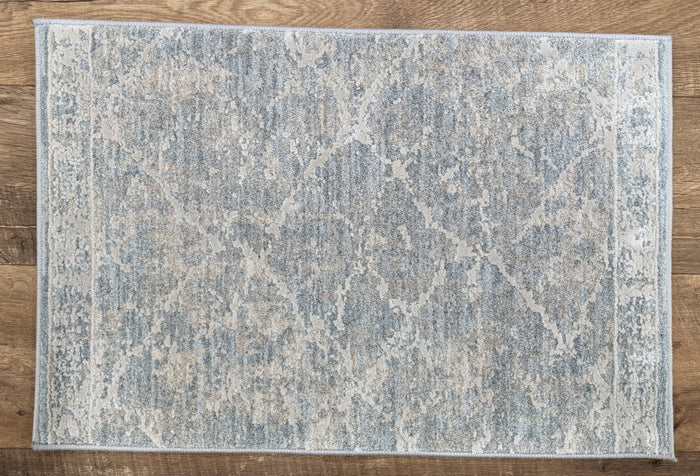Nourison Stair Runner Infinite Stair Runner IFT56 Trellis Tourmaline 27Inch Width