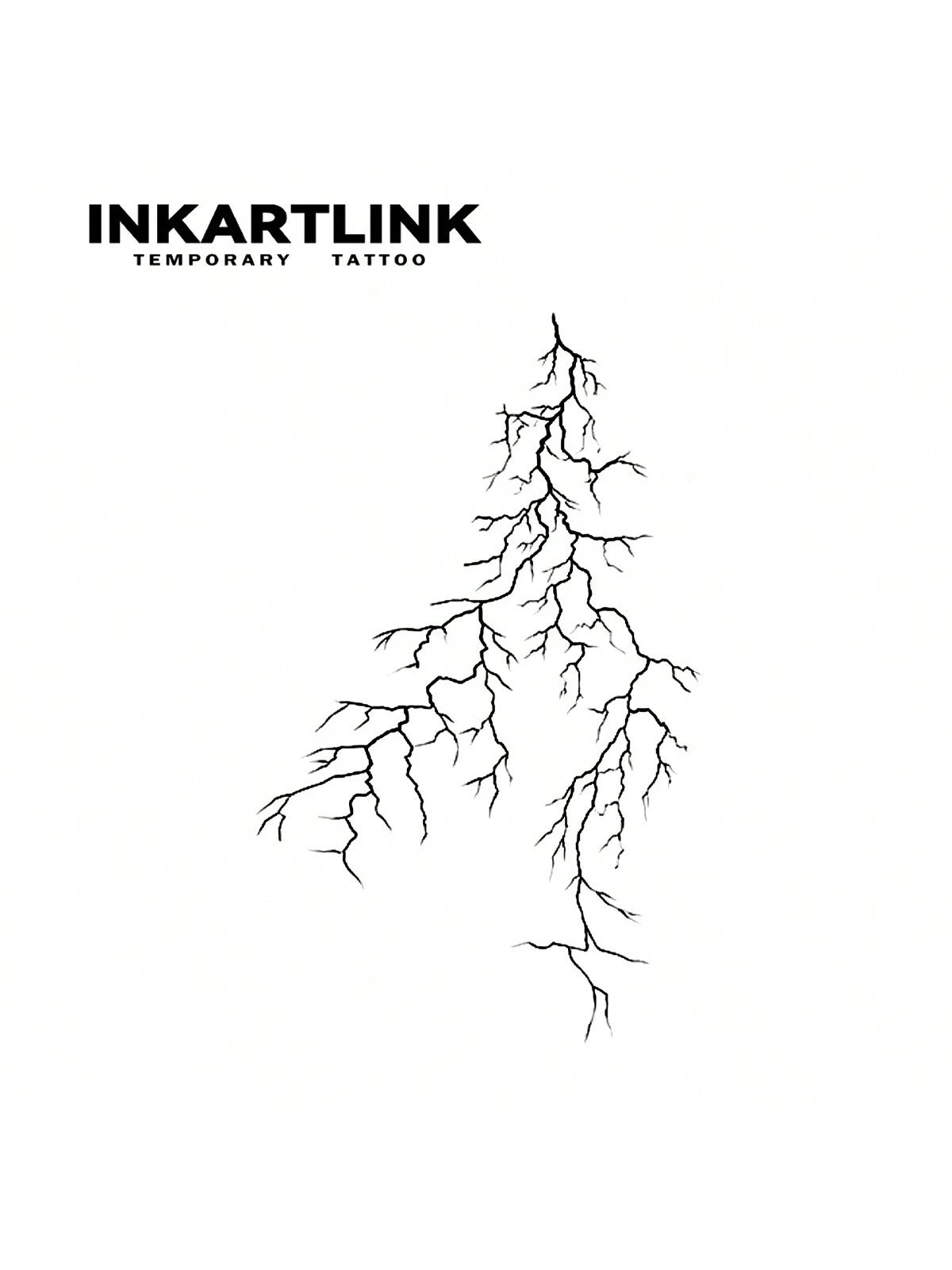 INKARTLINK Innovative Technology Tattoos- Semi-Permanent Tattoos, Black Vein, Lightning Temporary Tattoos, Waterproof, Authentic Tattoo Look, Botanical, Tattoo, Black Craftsmanship