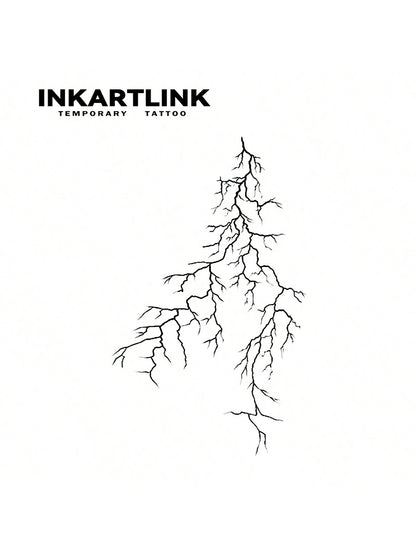 INKARTLINK Innovative Technology Tattoos- Semi-Permanent Tattoos, Black Vein, Lightning Temporary Tattoos, Waterproof, Authentic Tattoo Look, Botanical, Tattoo, Black Craftsmanship
