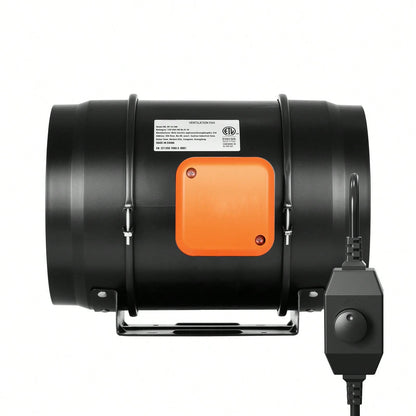 Inline Duct Fan, 8-Inch 750 CFM With Variable Speed Controller, Quiet AC-Motor Ventilation Exhaust Fan For Cooling Booster, Grow Tents, Hydroponics
