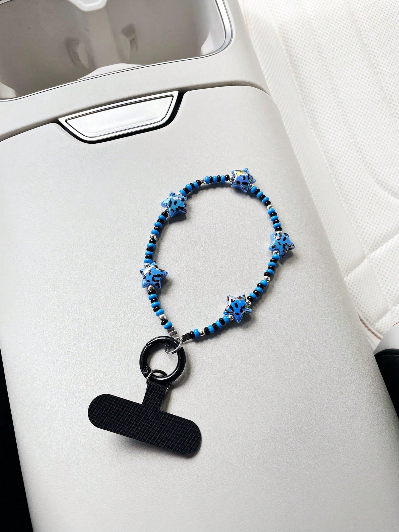 Innovative Laser Leopard Print Star Keychain, Car Key Ring Pendant, Car Lock Key Ring, Car Remote Control Decorative Pendant, Phone Chain, Bag Matching Decorative Pendant, Comes With Horseshoe Buckle