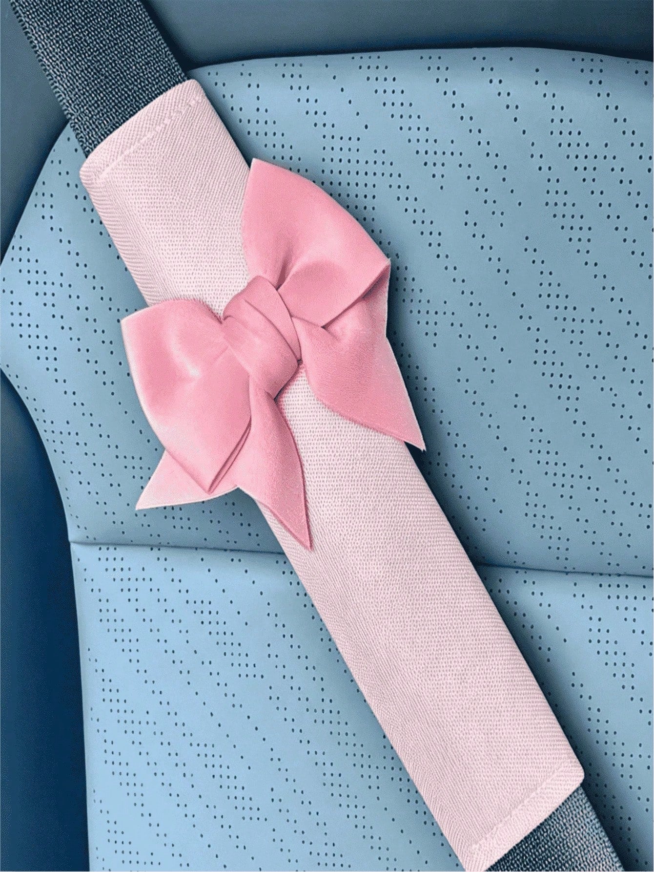 Ins Style Bow Knot Car Seat Belt Shoulder Pad, Cute Women's Car Seat Belt Protector, Interior Decoration, Soft Anti-Friction Shoulder