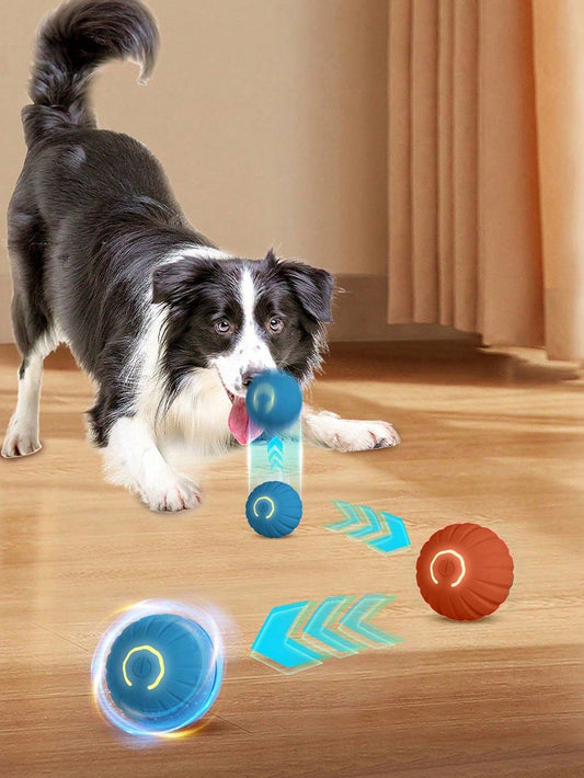 Interactive Dog Ball, Electric Ball Toy, Suitable For Small And Medium Dogs, Smart Dog Toy Ball, Electronic Interactive Pet Toy, Moving Ball, USB Charging, Automatic Movement And Bounce, Puppy Birthda