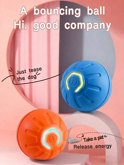 Interactive Dog Ball, Electric Ball Toy, Suitable For Small And Medium Dogs, Smart Dog Toy Ball, Electronic Interactive Pet Toy, Moving Ball, USB Charging, Automatic Movement And Bounce, Puppy Birthda