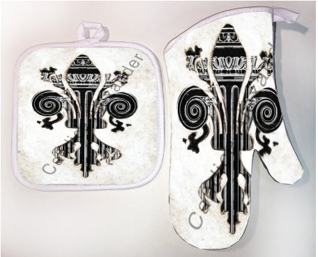 Pot Holder & Oven Mitt Set