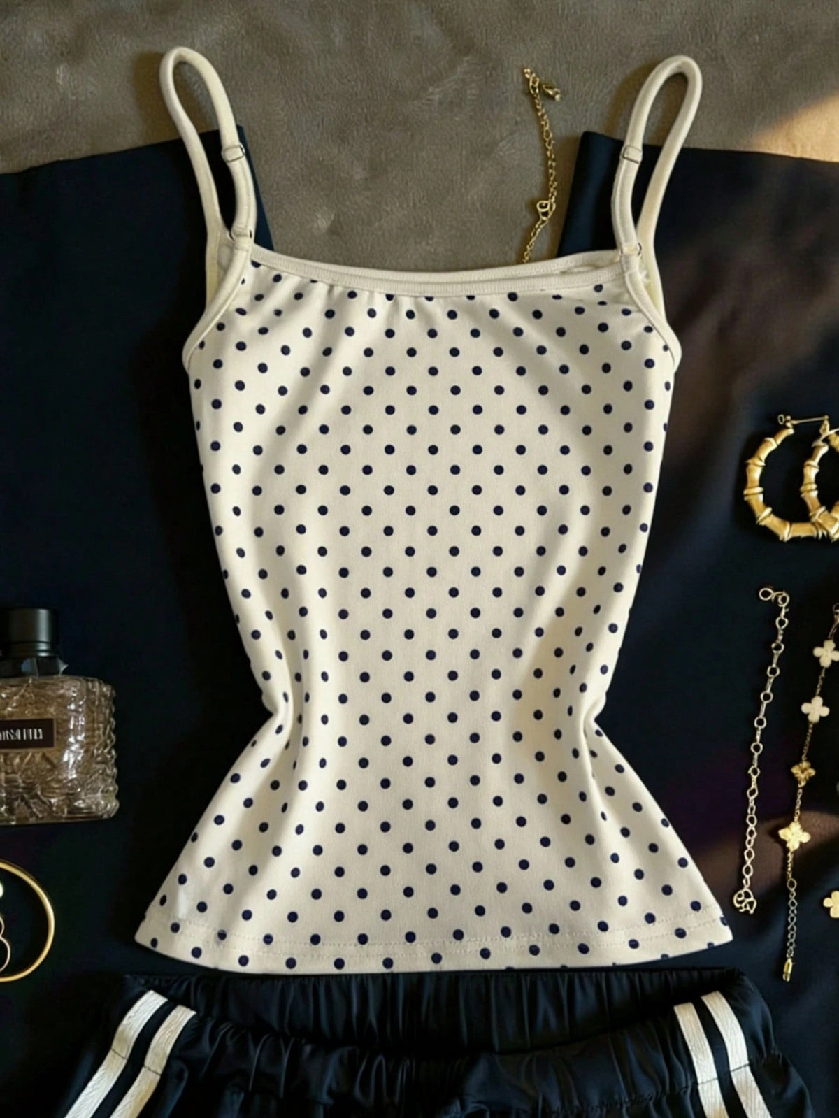IslaSuriya Casual Versatile Polka Dot Print Camisole For Summer