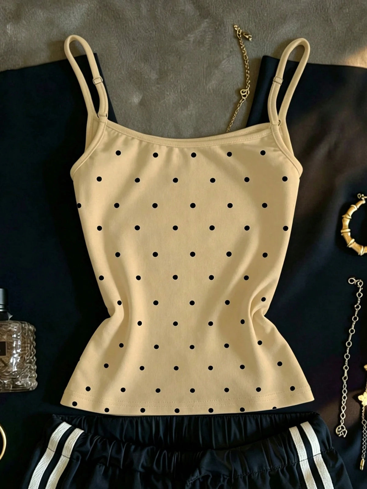 IslaSuriya Casual Versatile Polka Dot Print Camisole For Summer