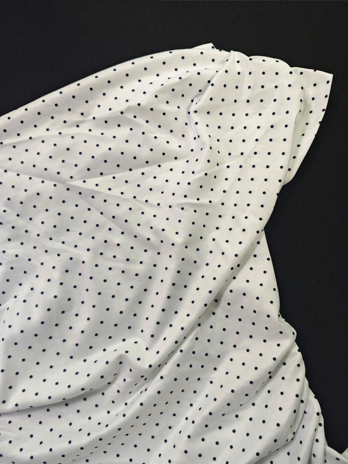 IslaSuriya Plus Size Summer Outing Polka Dot Print Off-Shoulder Fitted Top