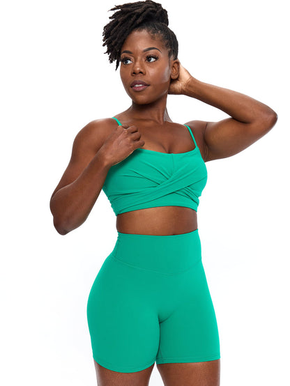 Ivy Wrap Sports Bra - Lucky Charm