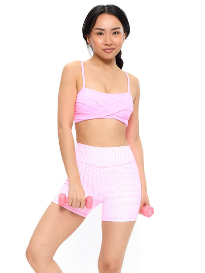 Ivy Wrap Sports Bra - Pink Starburst
