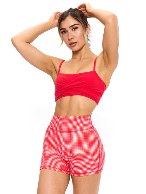 Ivy Wrap Sports Bra - Salsa Red