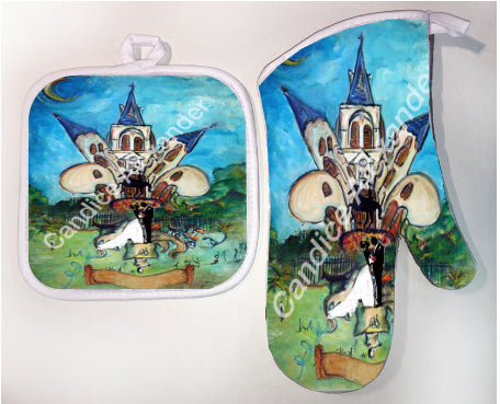 Pot Holder & Oven Mitt Set