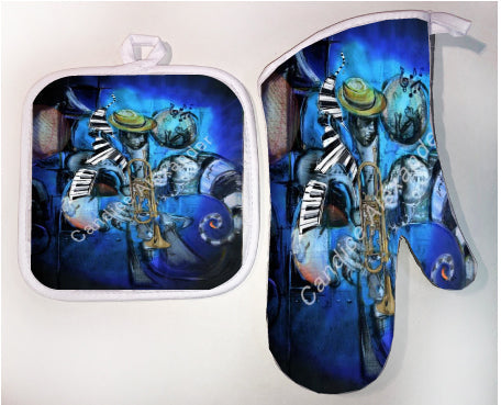 Pot Holder & Oven Mitt Set