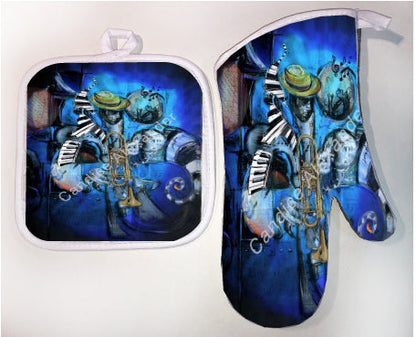 Pot Holder & Oven Mitt Set