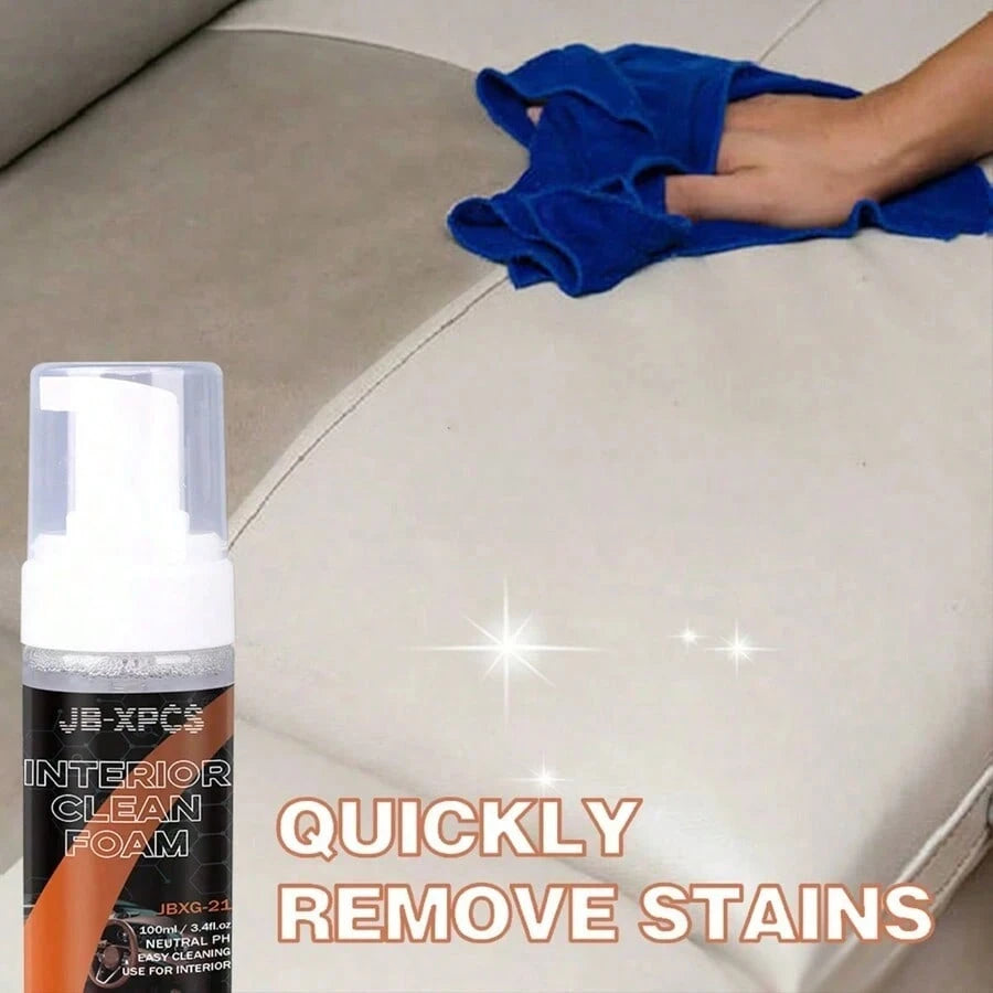 JB-XPCS Waterless Foam Interior Cleaner For Plastic Trim, Leather Seats, Fabric Headliners And Carpets