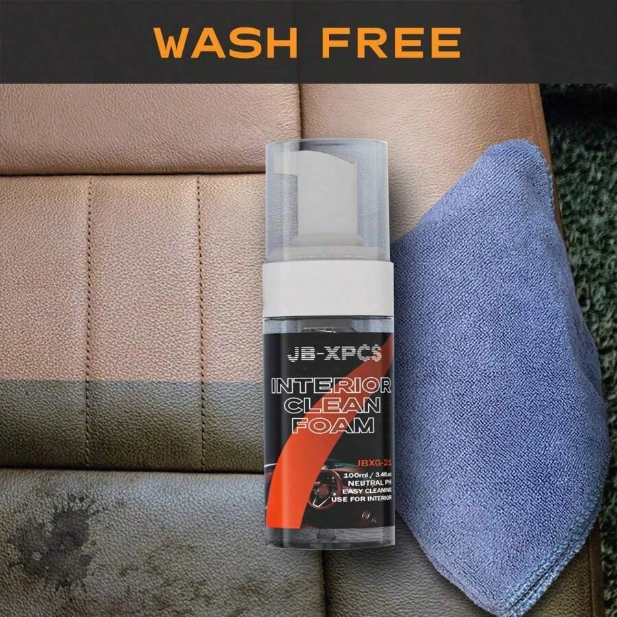 JB-XPCS Waterless Foam Interior Cleaner For Plastic Trim, Leather Seats, Fabric Headliners And Carpets