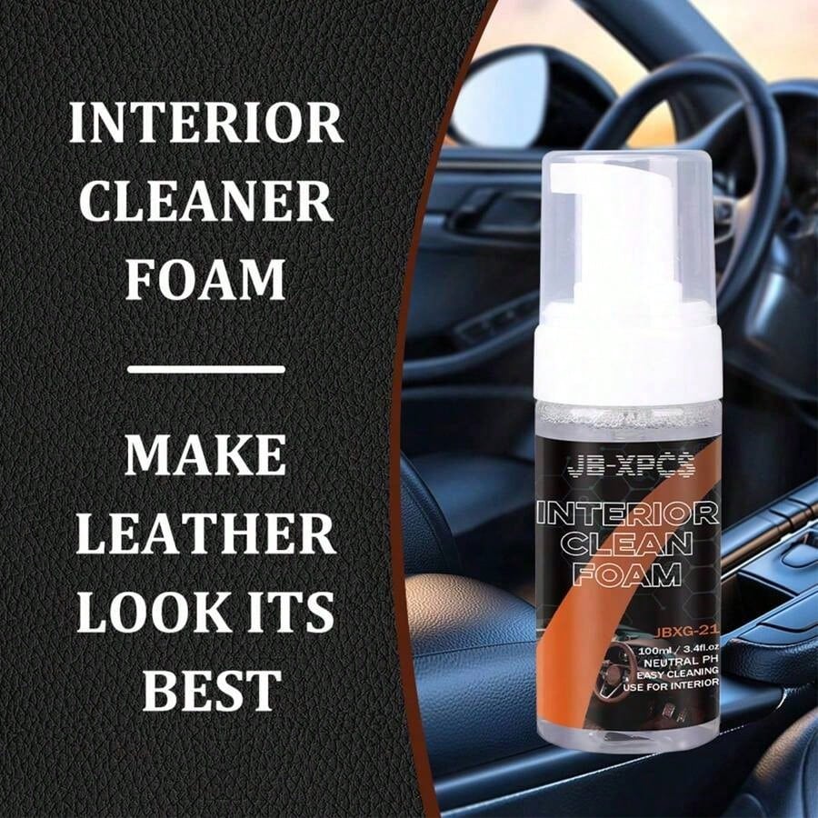 JB-XPCS Waterless Foam Interior Cleaner For Plastic Trim, Leather Seats, Fabric Headliners And Carpets
