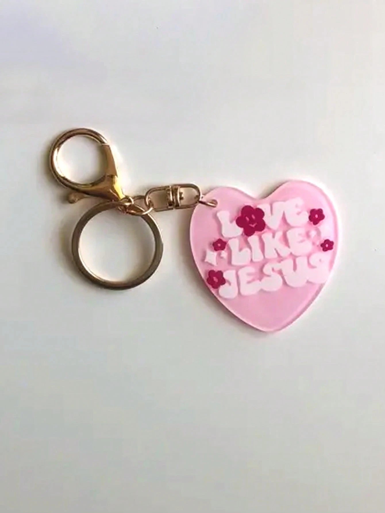 Jesus-Like Heart-Shaped Keychain- Stainless Steel- For Men- Perfect Gift For Religious People And Christian Men- Backpack Accessories, Keychain, Wallet, Car Key Chain, Earphone Case Accessory, Fas