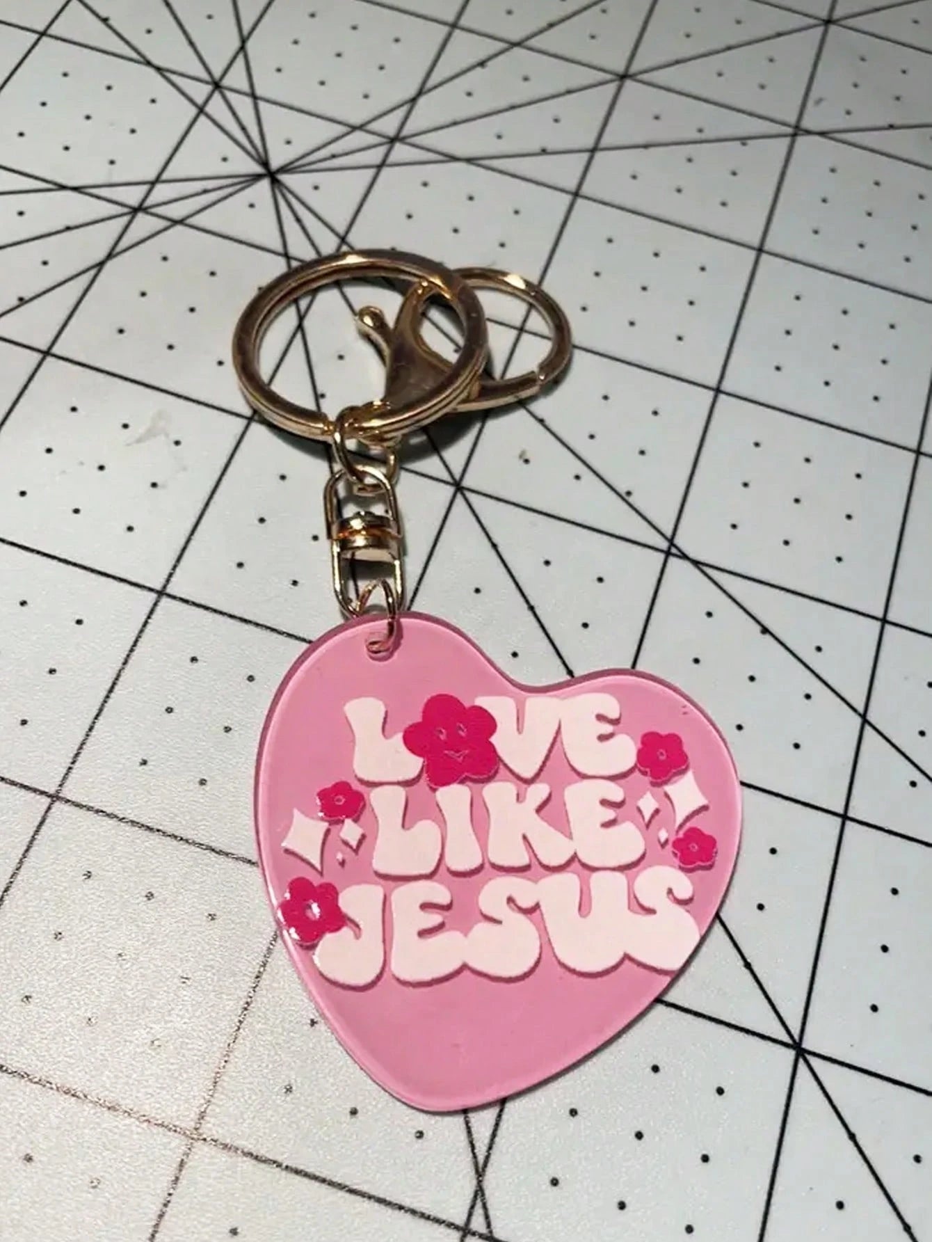 Jesus-Like Heart-Shaped Keychain- Stainless Steel- For Men- Perfect Gift For Religious People And Christian Men- Backpack Accessories, Keychain, Wallet, Car Key Chain, Earphone Case Accessory, Fas