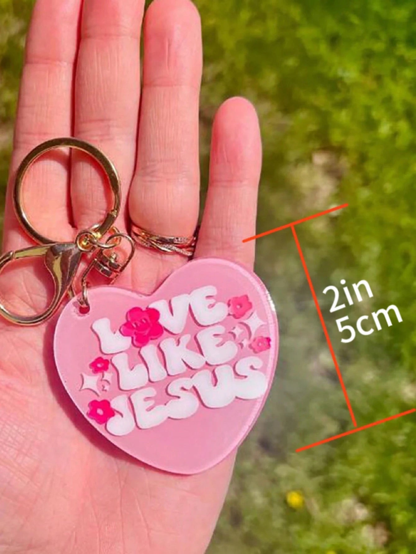 Jesus-Like Heart-Shaped Keychain- Stainless Steel- For Men- Perfect Gift For Religious People And Christian Men- Backpack Accessories, Keychain, Wallet, Car Key Chain, Earphone Case Accessory, Fas