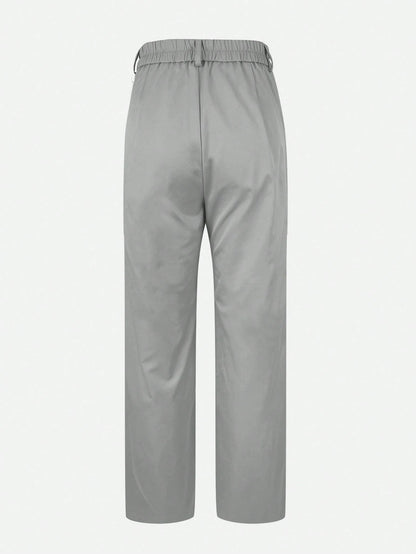 Jisfaneya Women's (No Belt) Solid-Color Pants With Side Pockets And Zippers-Elegant And Casual For The Office And Commute