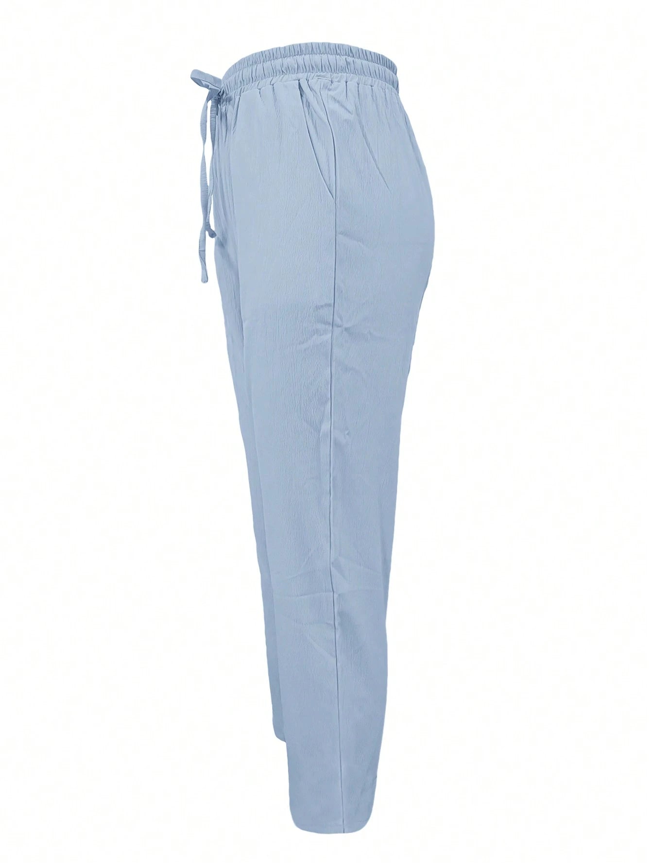 Jisfaneya Women's Solid-Color Drawstring Waist Casual Pants With Pockets