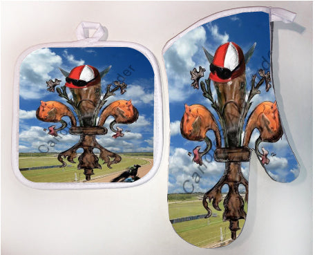 Pot Holder & Oven Mitt Set