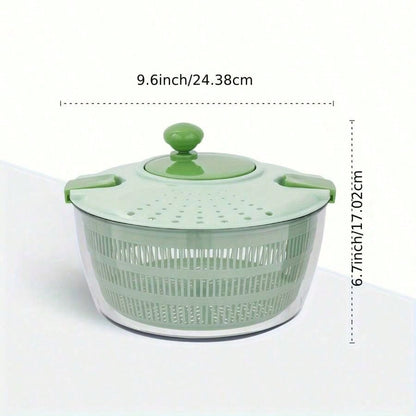 Joined High-Speed Salad Spinner With Storage Lid, Drain, Bowl, And Colander- Quick And Easy Multi-Use Lettuce Spinner, Vegetable Dryer, Fruit Washer