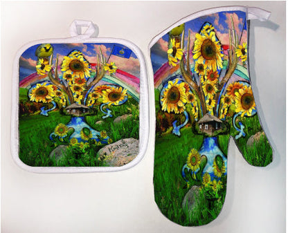 Pot Holder & Oven Mitt Set