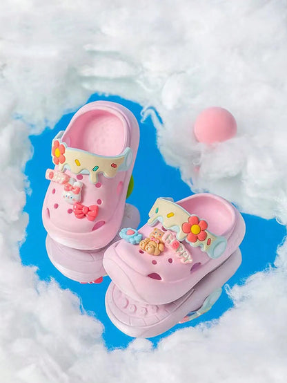 Kids Cute Fashion Slippers, Toddlers' Indoor Soft Bottom Shoes, Girls' Summer Outdoor Closed Toe Beach Sandals