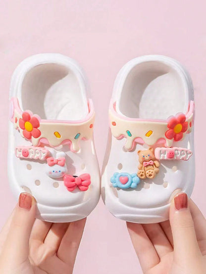 Kids Cute Fashion Slippers, Toddlers' Indoor Soft Bottom Shoes, Girls' Summer Outdoor Closed Toe Beach Sandals