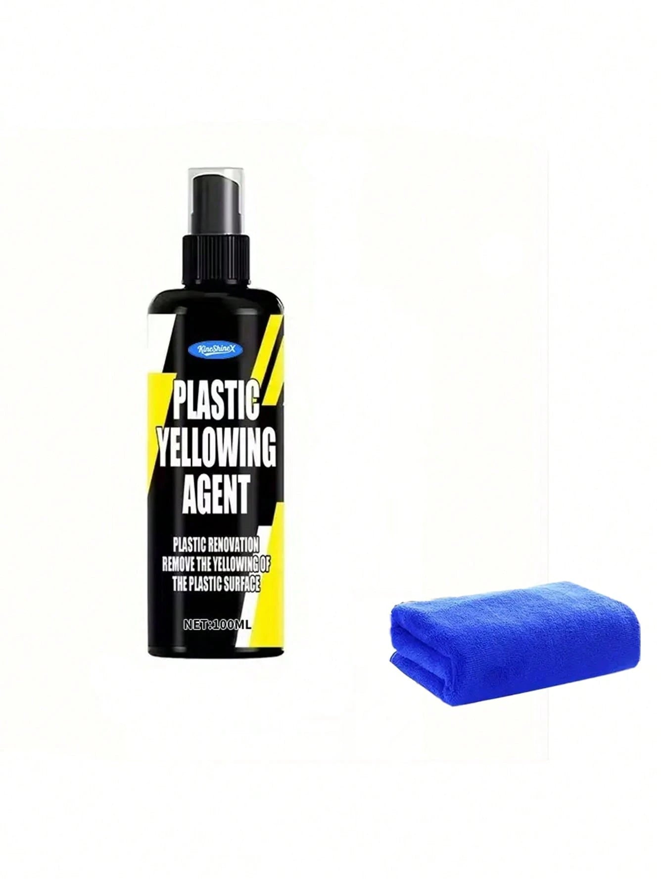 KineShineX Car Headlight Restoration Kit- Includes Headlight Polishing Compound And Repair Spray. Restores Yellowed And Hazy Headlights, Enhances Brightness. Car Accessories, Holiday Gift