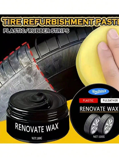 KineShineX Car Interior Polishing And Restoration Paste; Wax For Polishing And Touch-Up On Steering Wheels, Center Consoles, Dashboards, And Leather Seats; Scratch Repair Paste For Plastic Parts And B